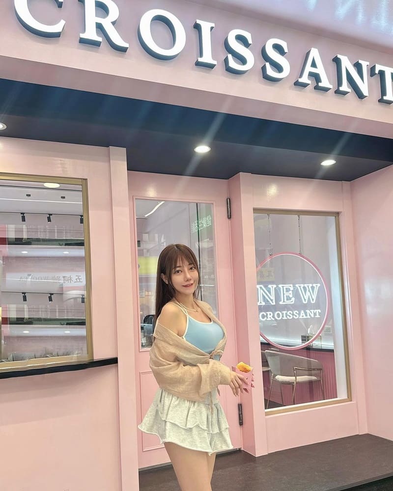 「牛頌New Croissant生乳可頌」台中南屯專賣店！粉粉少女心噴發、吳帆帆推薦！
