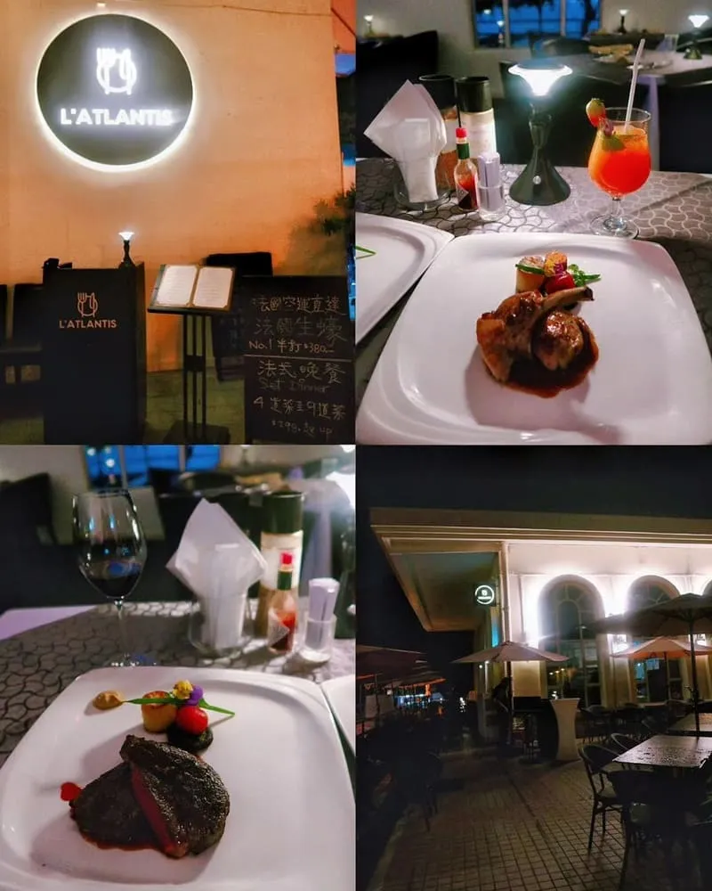 「L'Atlantis」香港屯門浪漫法式餐廳！黃金海岸旁優雅法國菜、精緻甜點、休閒舒適！